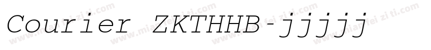 Courier ZKTHHB字体转换